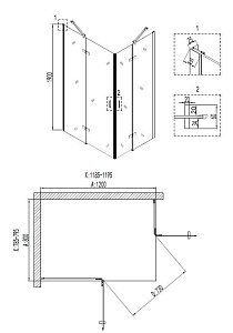 Душевой уголок Niagara Nova NG- 6617-08 80x120 купить в интернет-магазине Sanbest