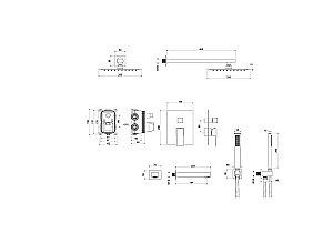 Душевая система Aquatek Либра AQ1673MB черная матовая купить в интернет-магазине сантехники Sanbest