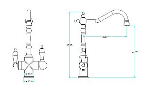 Смеситель для кухни Boheme Tradizionale Chromo 113 купить в интернет-магазине сантехники Sanbest