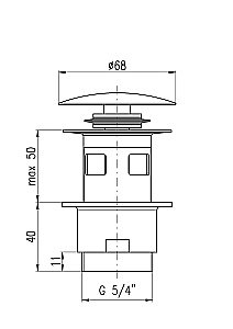 Донный клапан для раковины Rav-Slezak MD0784CMAT черный матовый купить в интернет-магазине сантехники Sanbest