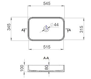 Раковина накладная Salini Callista 01 1101104G 54,5 из искусственного камня S-Sense, белая глянцевая купить в интернет-магазине Sanbest