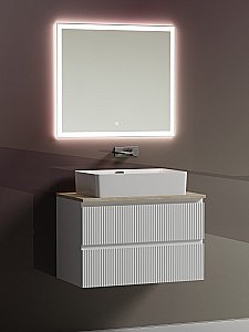 Тумба с раковиной Sancos SNOB T 80 со столешницей, белая матовый для ванной в интернет-магазине Sanbest