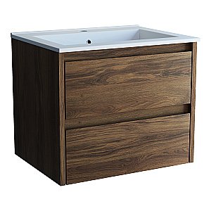 Тумба с раковиной Vincea Gio 60 VMC-2G600CO/VBS-13960 тёмный дуб/раковина белая для ванной в интернет-магазине Sanbest