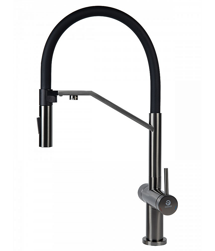 Смеситель для кухни Agger Elegant A3241455 оружейная сталь матовая купить в интернет-магазине сантехники Sanbest