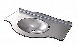 Раковина стеклянная с бортиком поталь Caprigo 110 серебро купить в интернет-магазине сантехники Sanbest