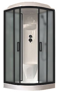 Душевая кабина Royal Bath RB 100HK6-GC-BL 100x100 стекло матовое/профиль черный купить в интернет-магазине Sanbest