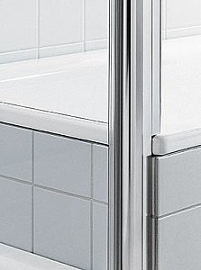 Душевой уголок Kermi Raya RA 1GR+TWD 100x80 стекло прозрачное/профиль хром правый купить в интернет-магазине Sanbest