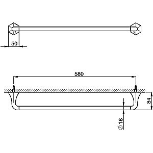 Полотенцедержатель Cisal Cherie CE09010224 купить в интернет-магазине сантехники Sanbest