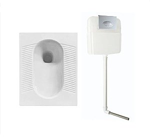 Чаша Генуя SantiLine SL-5040+SL-02 белая/кнопка хром купить в интернет-магазине Sanbest