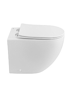 Унитаз приставной BelBagno Sfera-R BB2141CB-TOR/SC белый, безободковый, с крышкой микролифт, слив-торнадо купить в интернет-магазине Sanbest