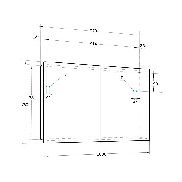 Зеркальный шкаф Акватон Лондри 1A267302LH010 100 купить в интернет-магазине сантехники Sanbest