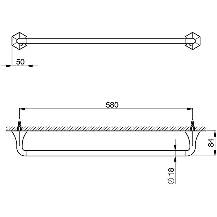 Полотенцедержатель Cisal Cherie CE09010224 купить в интернет-магазине сантехники Sanbest
