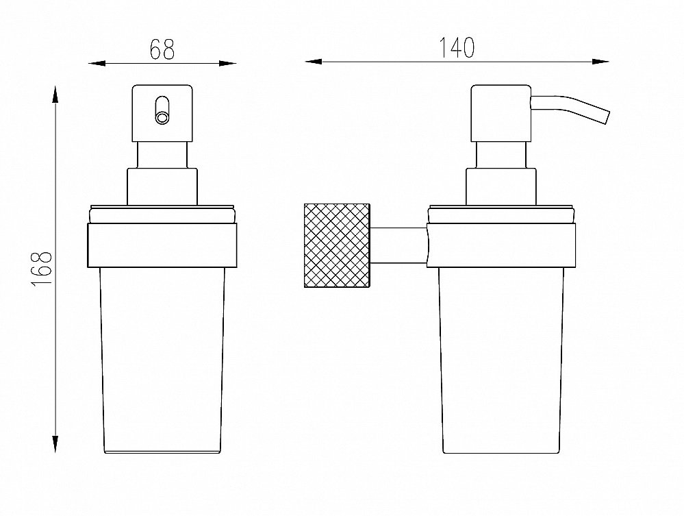 Диспенсер ABBER Pol 316 AA1959BRG розовое золото брашированное купить в интернет-магазине сантехники Sanbest