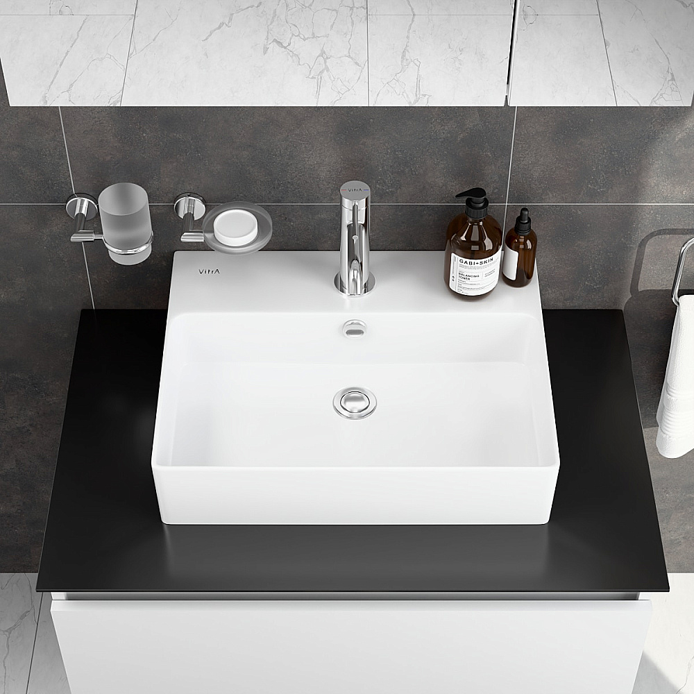 Раковина накладная VitrA M20 8313B003-0001 52 белая купить в интернет-магазине Sanbest
