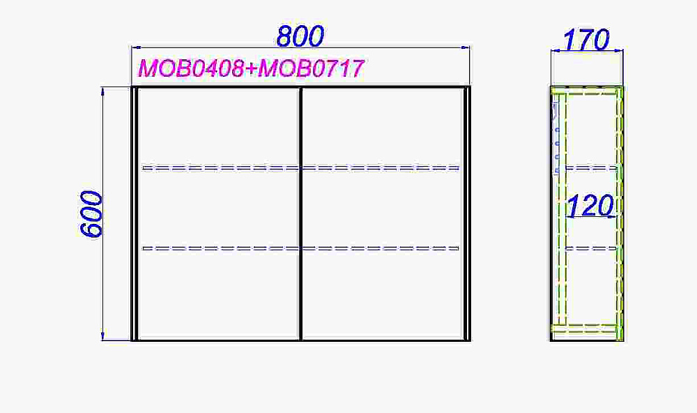 Зеркальный шкаф Aqwella Mobi 80 белый купить в интернет-магазине сантехники Sanbest