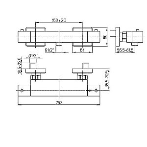 Смеситель для душа PAINI Dax-R 84CR511THKM хром купить в интернет-магазине сантехники Sanbest