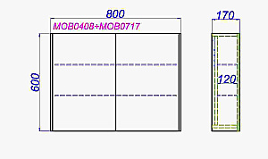 Зеркальный шкаф Aqwella Mobi 80 белый купить в интернет-магазине сантехники Sanbest