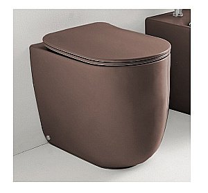 Унитаз приставной Kerasan Nolita 5318 Borgogna matt, безободковый купить в интернет-магазине Sanbest