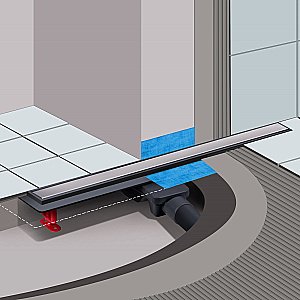 Душевой лоток BERGES Optim Line Black 600 095506 матовый черный купить в интернет-магазине Sanbest