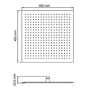 Верхний душ WasserKraft A363 никель купить в интернет-магазине сантехники Sanbest