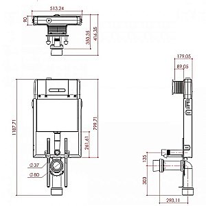 Инсталляция для унитаза ISVEA Durezza 52DR0101I 80 купить в интернет-магазине сантехники Sanbest