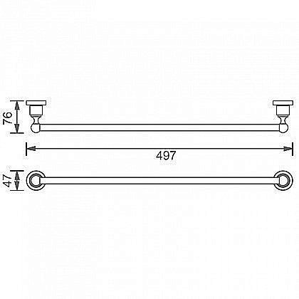 Полотенцедержатель Aquanet 3818 купить в интернет-магазине сантехники Sanbest