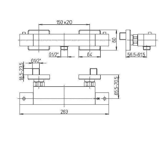 Смеситель для душа PAINI Dax-R 84CR511THKM хром купить в интернет-магазине сантехники Sanbest