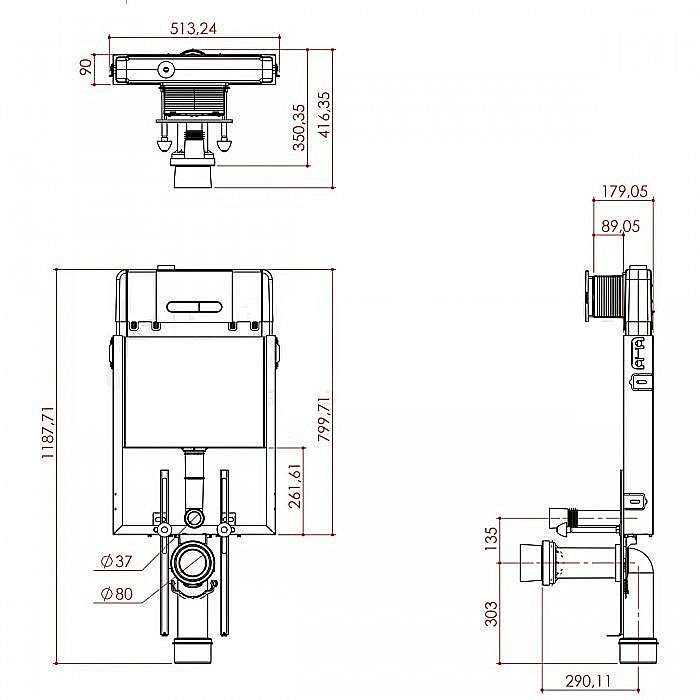 Инсталляция для унитаза ISVEA Durezza 52DR0101I 80 купить в интернет-магазине сантехники Sanbest