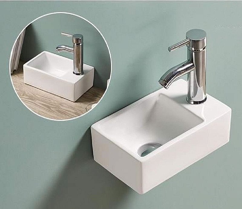 Раковина Ceramalux N 29,5 9048GT белая купить в интернет-магазине Sanbest