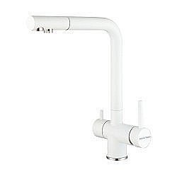 Смеситель для кухни Paulmark Skalen Sk213020-WH Белый матовый купить в интернет-магазине сантехники Sanbest