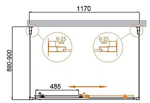 Душевой уголок Cezares Molveno 120х90 MOLVENO-AH-12-120/90-P-Cr стекло рифленое матовое/профиль хром купить в интернет-магазине Sanbest