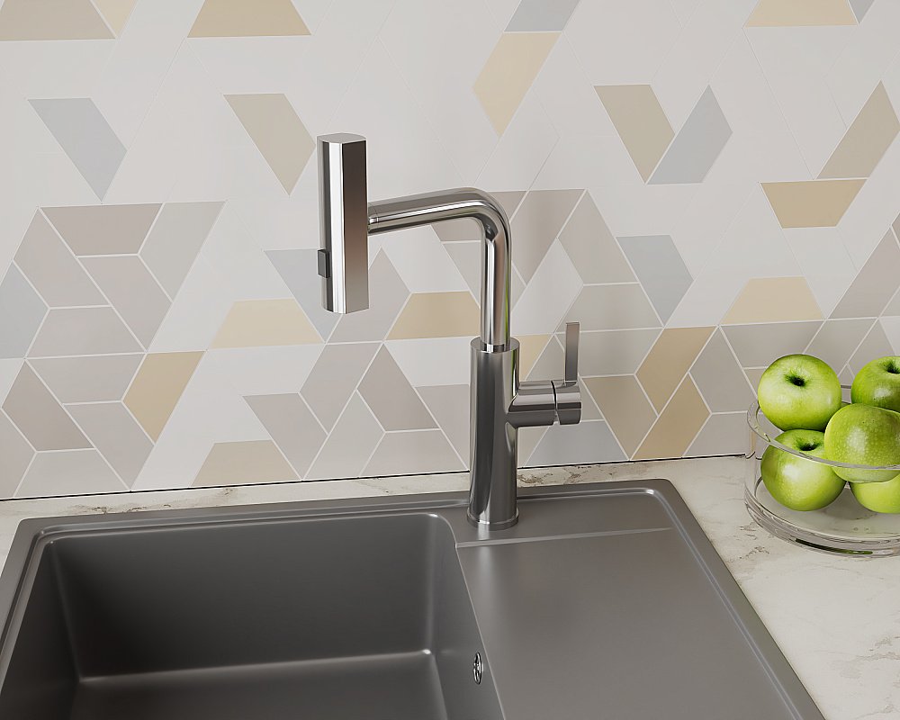 Смеситель для кухни Rush Tinos TI3732-18 сатин купить в интернет-магазине сантехники Sanbest