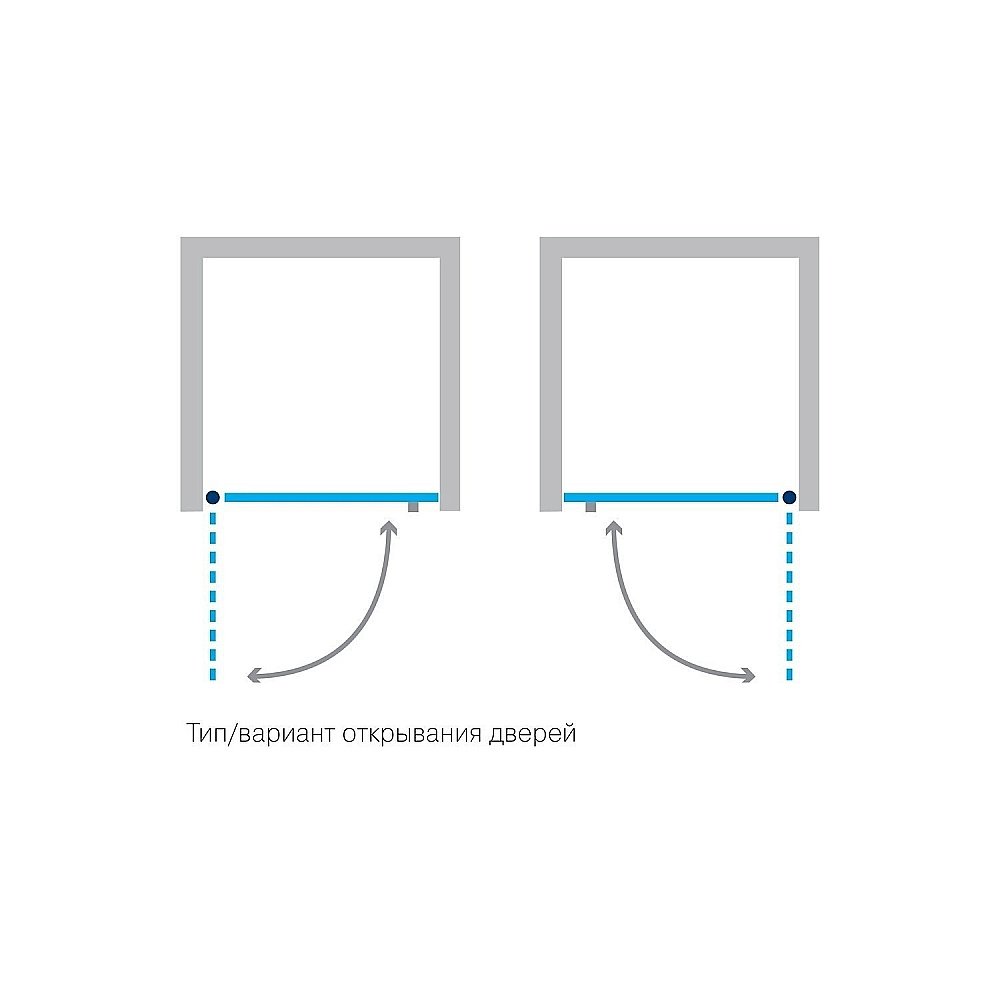 Душевая дверь Koller Pool Waterfall Line 90 прозрачная купить в интернет-магазине Sanbest