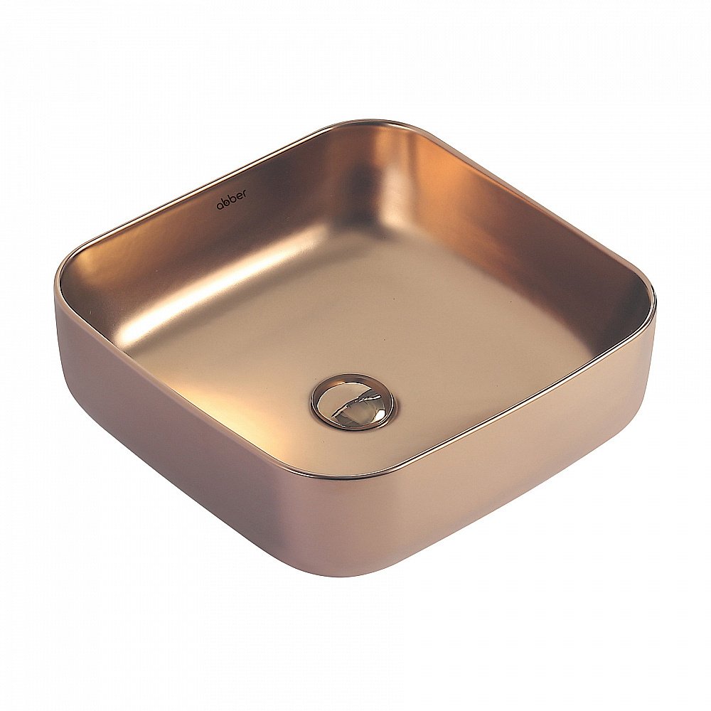 Раковина накладная ABBER Rechteck AC2211MRG розовое золото матовое купить в интернет-магазине Sanbest