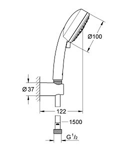 Душевой набор Grohe New Tempesta Cosmopolitan 27588002 купить в интернет-магазине сантехники Sanbest