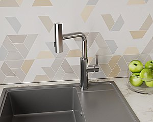 Смеситель для кухни Rush Tinos TI3732-18 сатин купить в интернет-магазине сантехники Sanbest