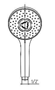 Душевая лейка Migliore Grazia 29688 хром купить в интернет-магазине сантехники Sanbest