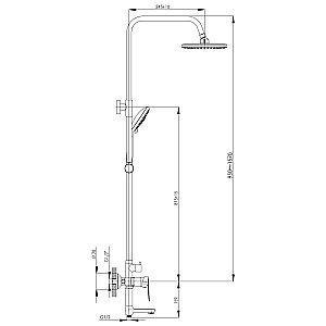 Душевая система Rossinka S S35-46 купить в интернет-магазине сантехники Sanbest