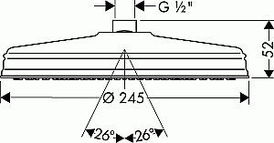 Верхний душ Axor Carlton 28474820 никель купить в интернет-магазине сантехники Sanbest