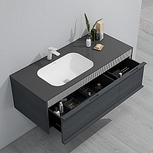 Тумба с раковиной Black&White Universe U950.1200 матовый античный серый для ванной в интернет-магазине Sanbest
