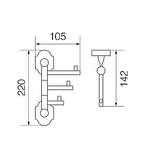 Крючок Veragio Stanford VR.STD-7735.CR купить в интернет-магазине сантехники Sanbest