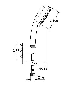 Душевой набор Grohe New Tempesta Cosmopolitan 27588002 купить в интернет-магазине сантехники Sanbest