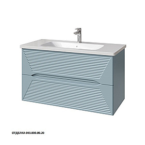 Тумба с раковиной Caprigo Modo-Terza 100 с интегрированной ручкой, цвет на выбор/эмаль для ванной в интернет-магазине Sanbest