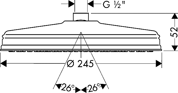 Верхний душ Axor Carlton 28474820 никель купить в интернет-магазине сантехники Sanbest