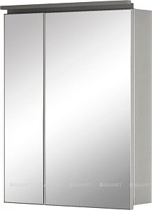 Зеркальный шкаф De Aqua Алюминиум 261750 60 серебро в ванную от интернет-магазине сантехники Sanbest