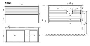 Тумба с раковиной Sancos DELTA DL100RW + CN7015 100 дуб светлый/белый для ванной в интернет-магазине Sanbest