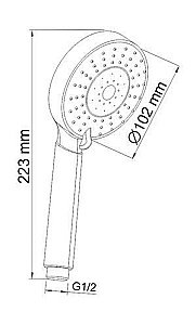Душевая лейка WasserKRAFT A032 купить в интернет-магазине сантехники Sanbest