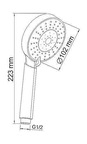 Душевая лейка WasserKRAFT A032 купить в интернет-магазине сантехники Sanbest