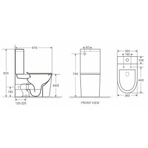 Унитаз напольный WeltWasser WW SALZBACH 001 XL GL-WT купить в интернет-магазине Sanbest