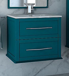 Тумба с раковиной из искусственного мрамора Cezares TIFFANY 75 Blu Petrolio для ванной в интернет-магазине Sanbest